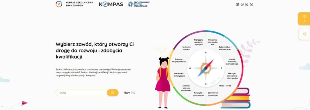 Grafika strony Kompasu Szkolnictwa Branżowego