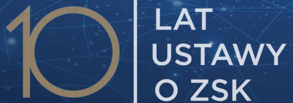 10 lat ustawy o ZSK - znak graficzny