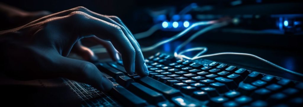 dłoń na klawiaturze