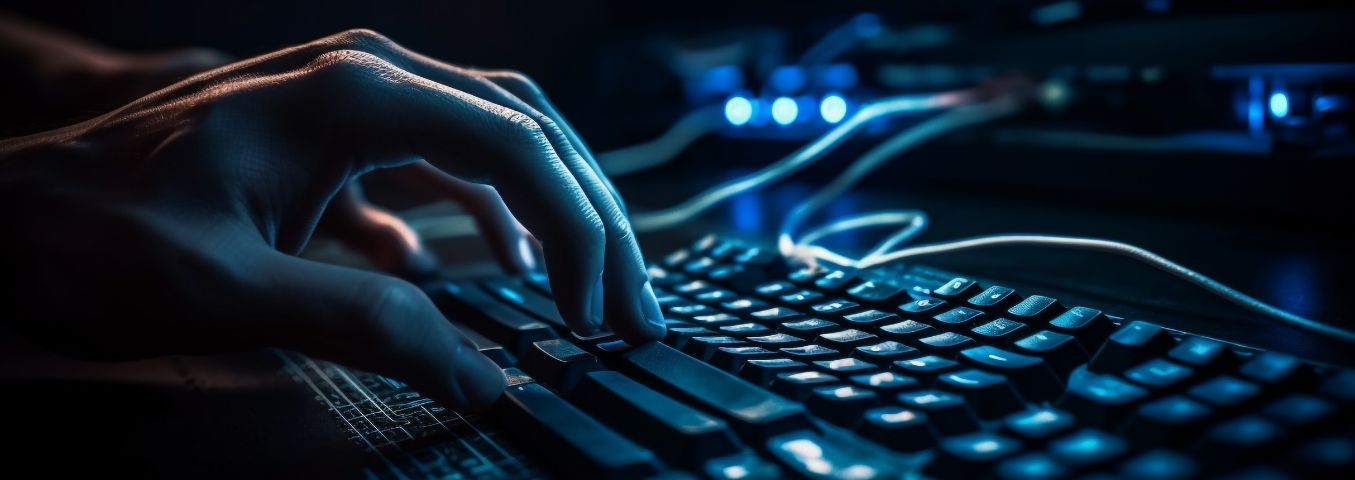 dłoń na klawiaturze